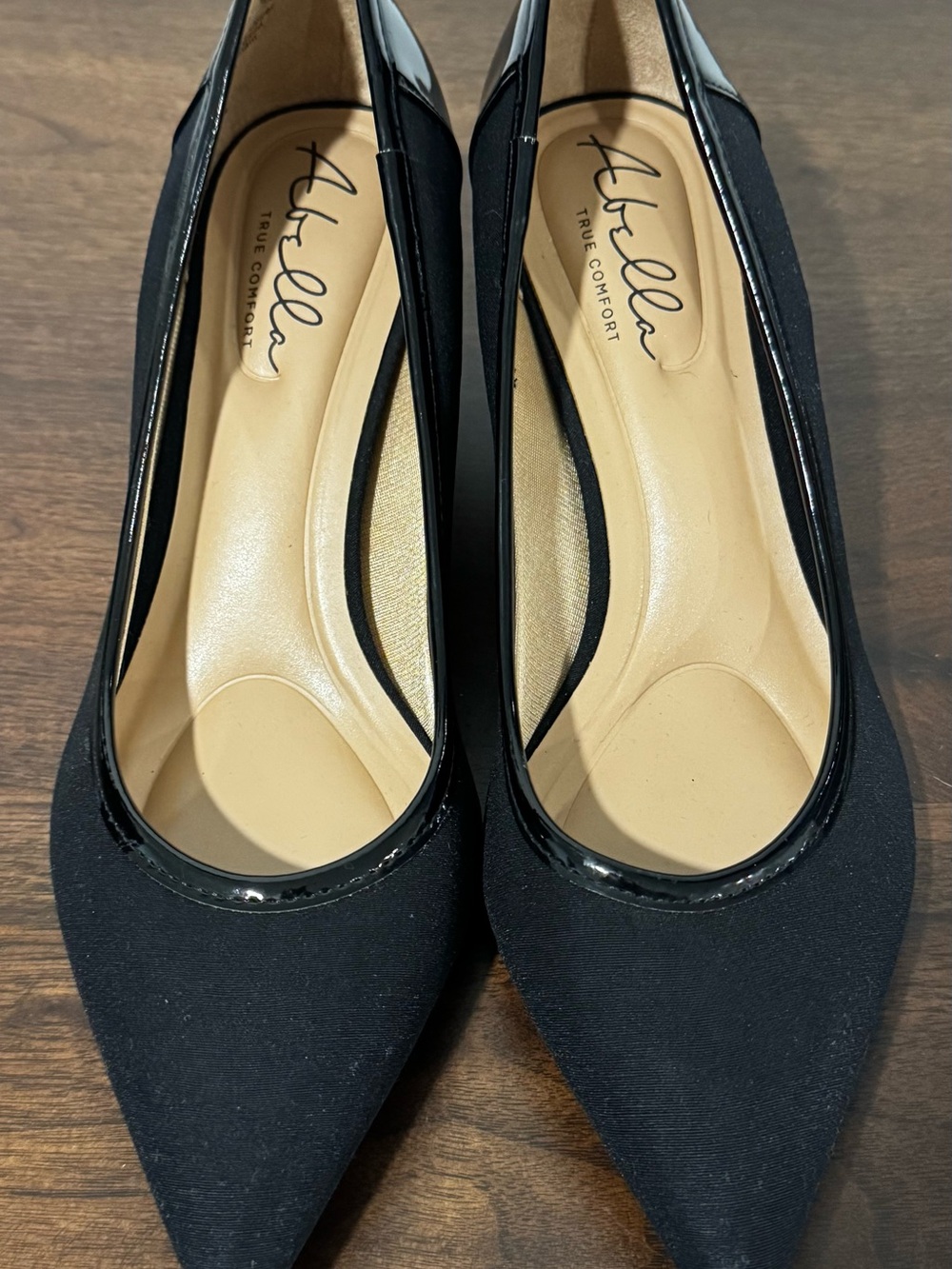 Abella Black Pointed-Toe Dress Heels